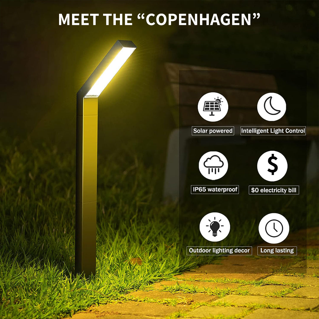 COPENHAGEN Modern Solar Outdoor Light (2-pack)